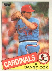 1985 Topps Baseball Cards      499     Danny Cox